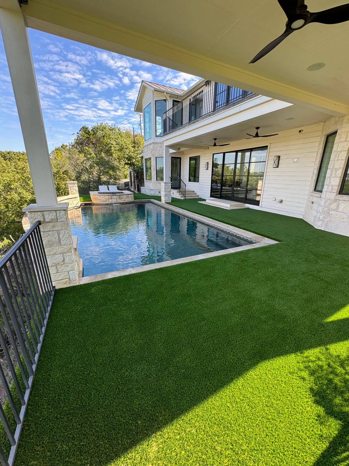 Pool Deck Turf Installation